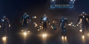 An army of Iron Men suits appear for the finale.