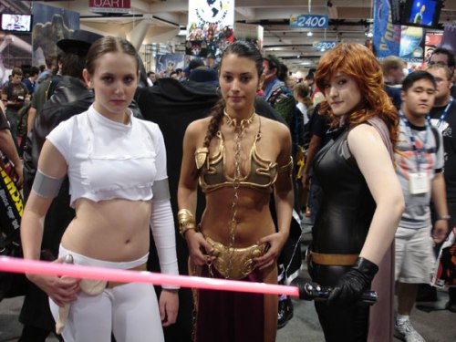 L-R. Padme Amidala, Annakin's wife, Luke's mom;  Princess Leia Organa, Annakin's Daughter, Luke's Sister; Mara Jade, Annakin's former employee, future daughter-in-law, Luke's wife, mother of Annakin, future grandson of first Annakin.